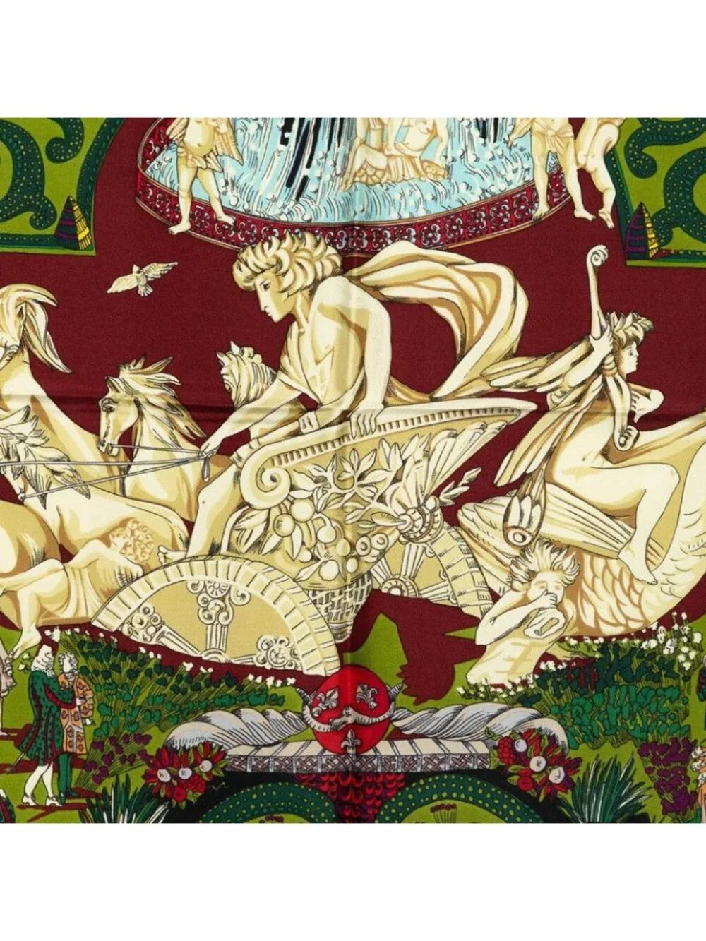 Hermes Carre 90 le Paradis du Roy Scarf Multicolor Silk